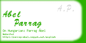 abel parrag business card
